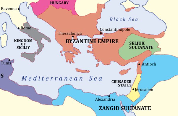 Grécia sob domínio Bizantino - Fonte: Quora