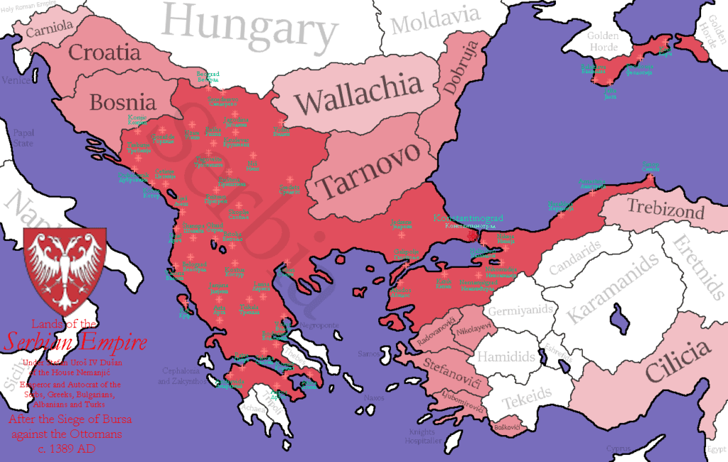 Império Sérvio - Fonte: Reddit