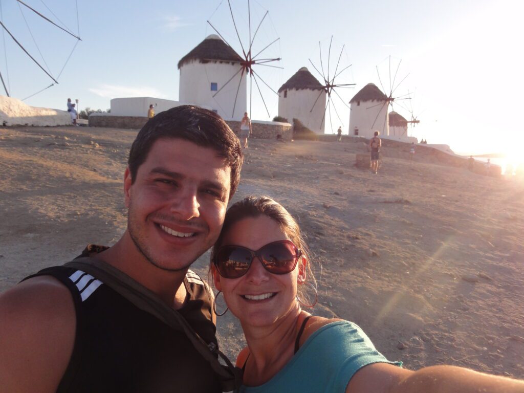 Só mais um lindo pôr do sol em Mykonos: inesquecível!