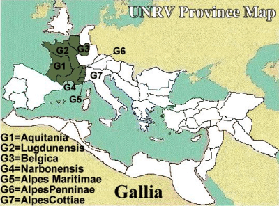 HIstória da França: o mapa da Antiga Gália (França) - UNRV.com