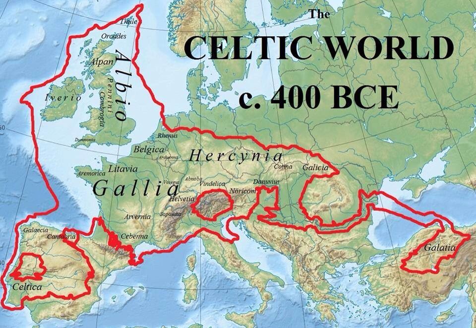 HIstória da França: o mapa da dominação Celta - Pinterest