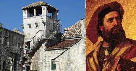 Marco Polo e sua possível casa em Korčula na Croácia - Fonte: Korcula