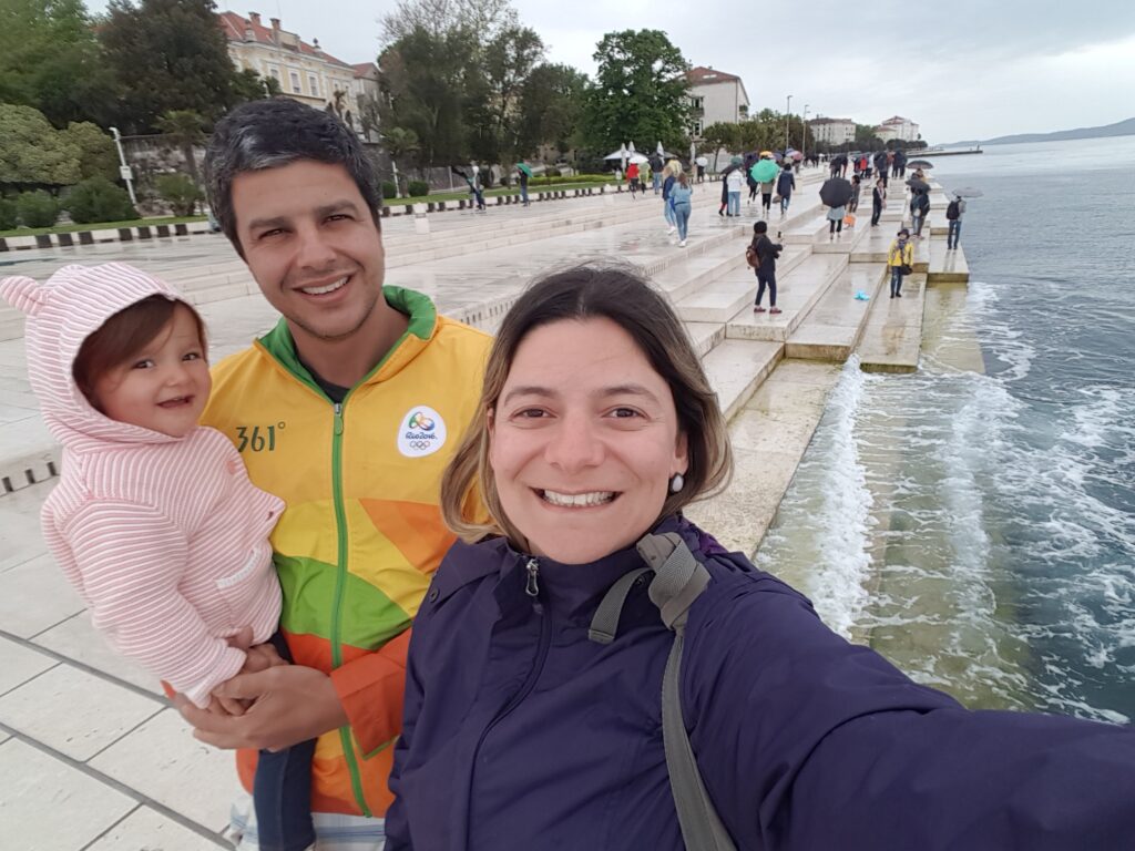 Ouvindo o som do órgão do mar em Zadar