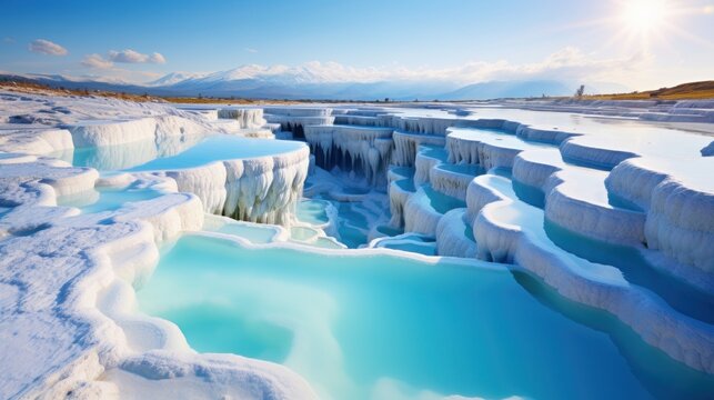 A paisagem de Pamukkale - Adobe Stock