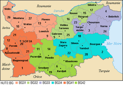 As 28 províncias da Bulgária - Wikipedia