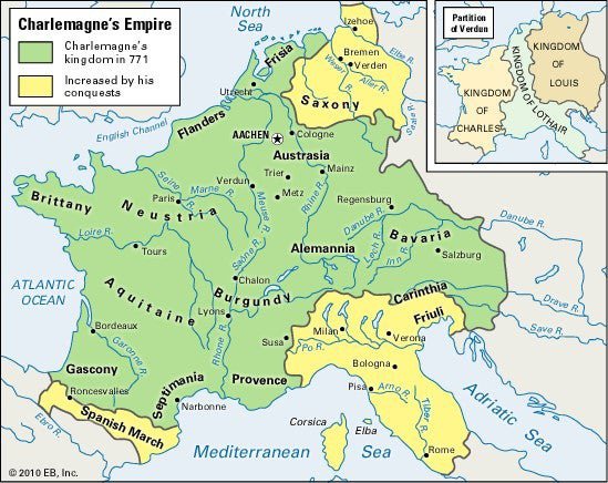 História da França: território francês sob Carlos Magno - Quora