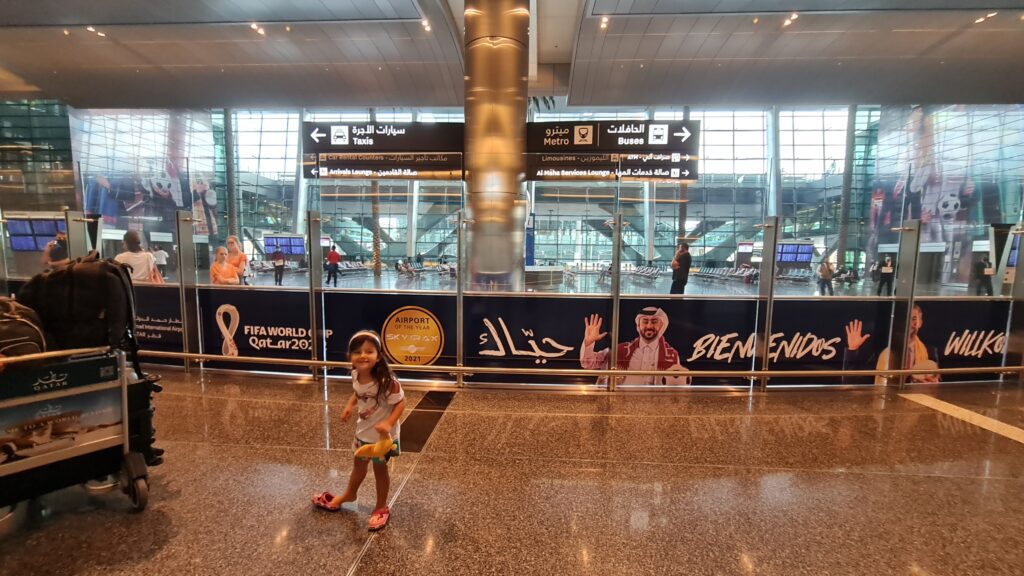 Aeroporto do Qatar: tudo muito bem sinalizado