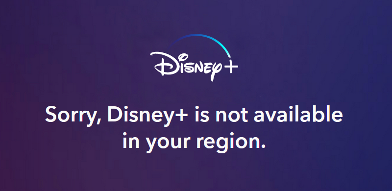 Mensagem da Disney não funcionar em uma região