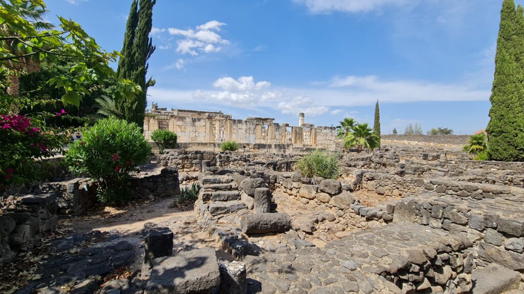 Ruínas de Cafarnaum: cidade onde Jesus cresceu, aprendeu a pescar, fez amigos (apóstolos) e rezou sua primeira missa!