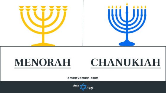 Diferença entre o menorah e o hanukiah - Amen V'Amen