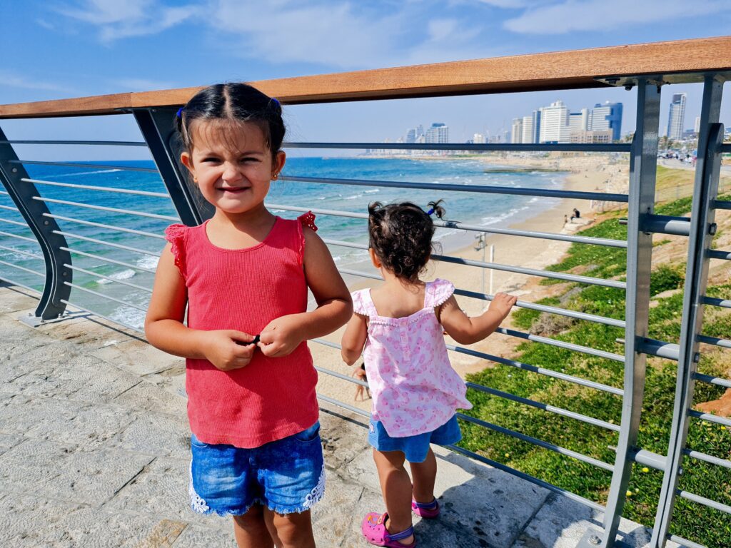 A primeira vista da orla de Telavive