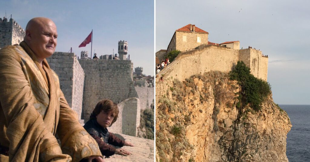 Tyrion Lannister e Varys batendo um papo na muralha de Dubrovnik, a.k.a. King-s Landing (Porto Real) - VinePair