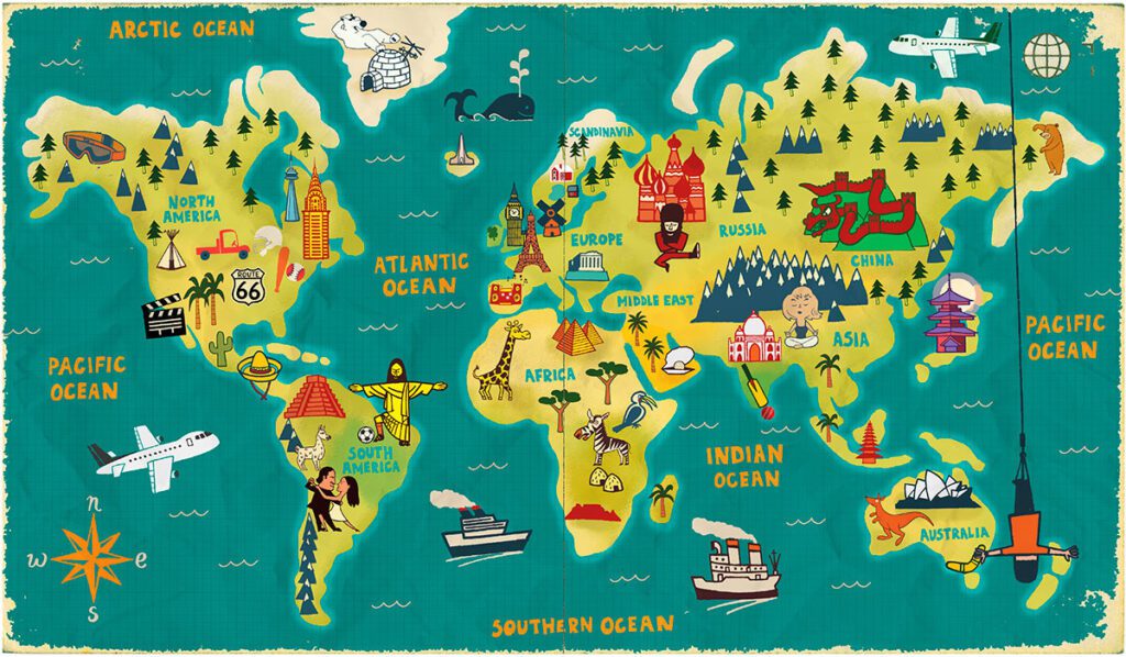 Mapa turístico do Explorador Cult - Paul Thurlby