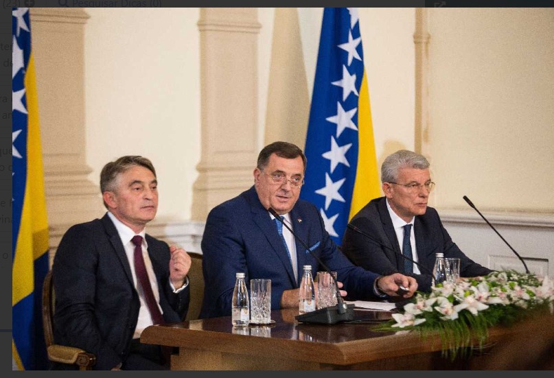 Os 3 presidentes da Bósnia