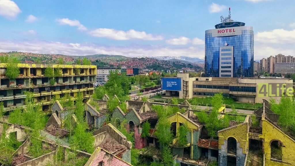 Prédios abandonados em Sarajevo - Fonte: Funky Tours