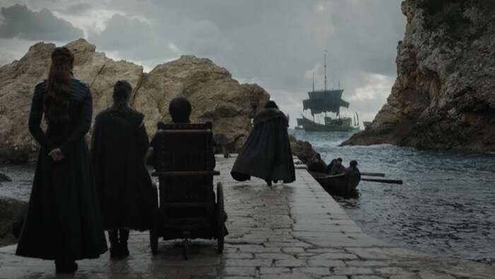 Cena onde os Stark se despedem de Jon Snow - Sceen It