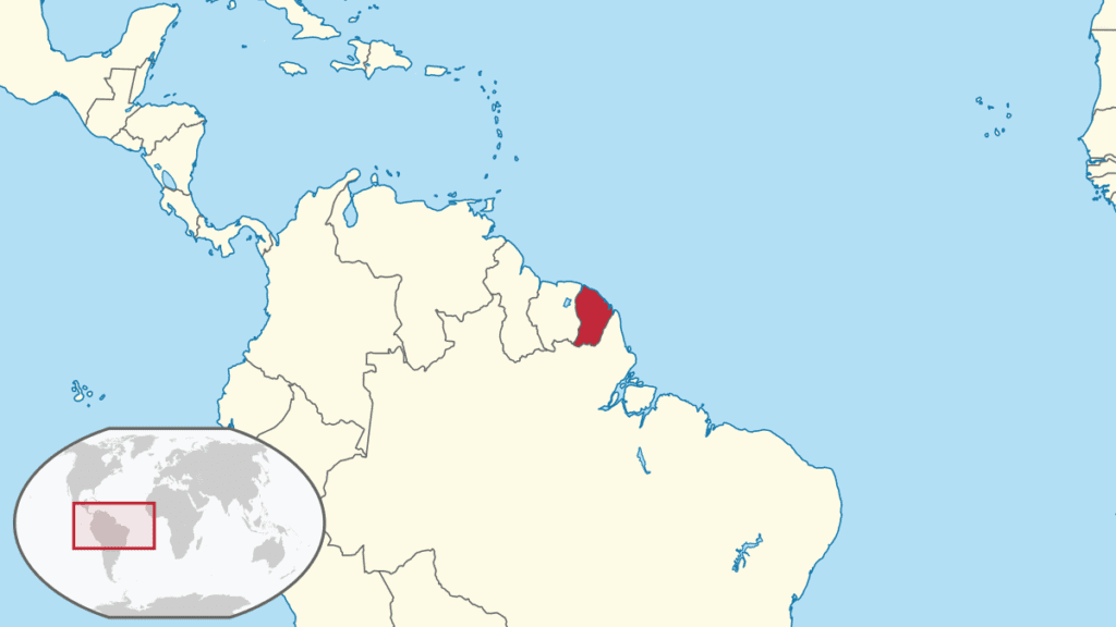 Mapa da Guiana Francesa - Wikivoyage