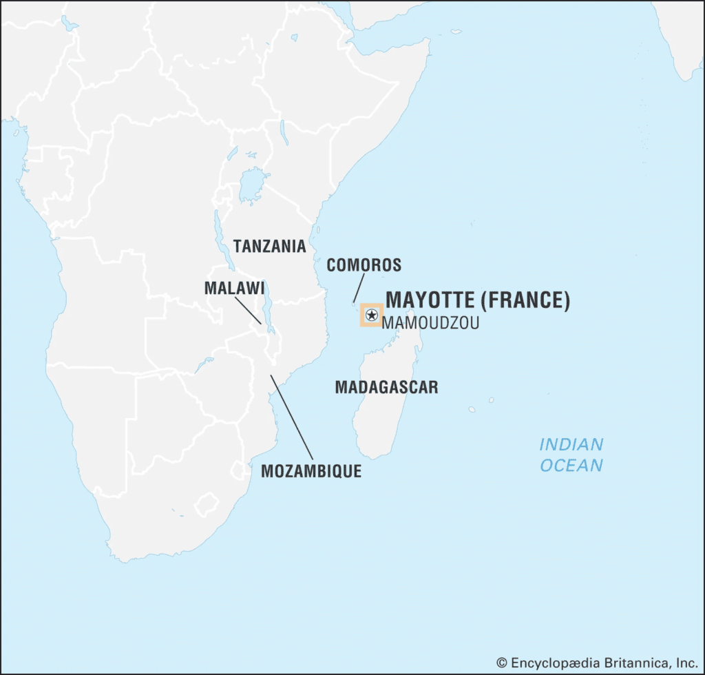 Mapa de Mayotte - Britannica