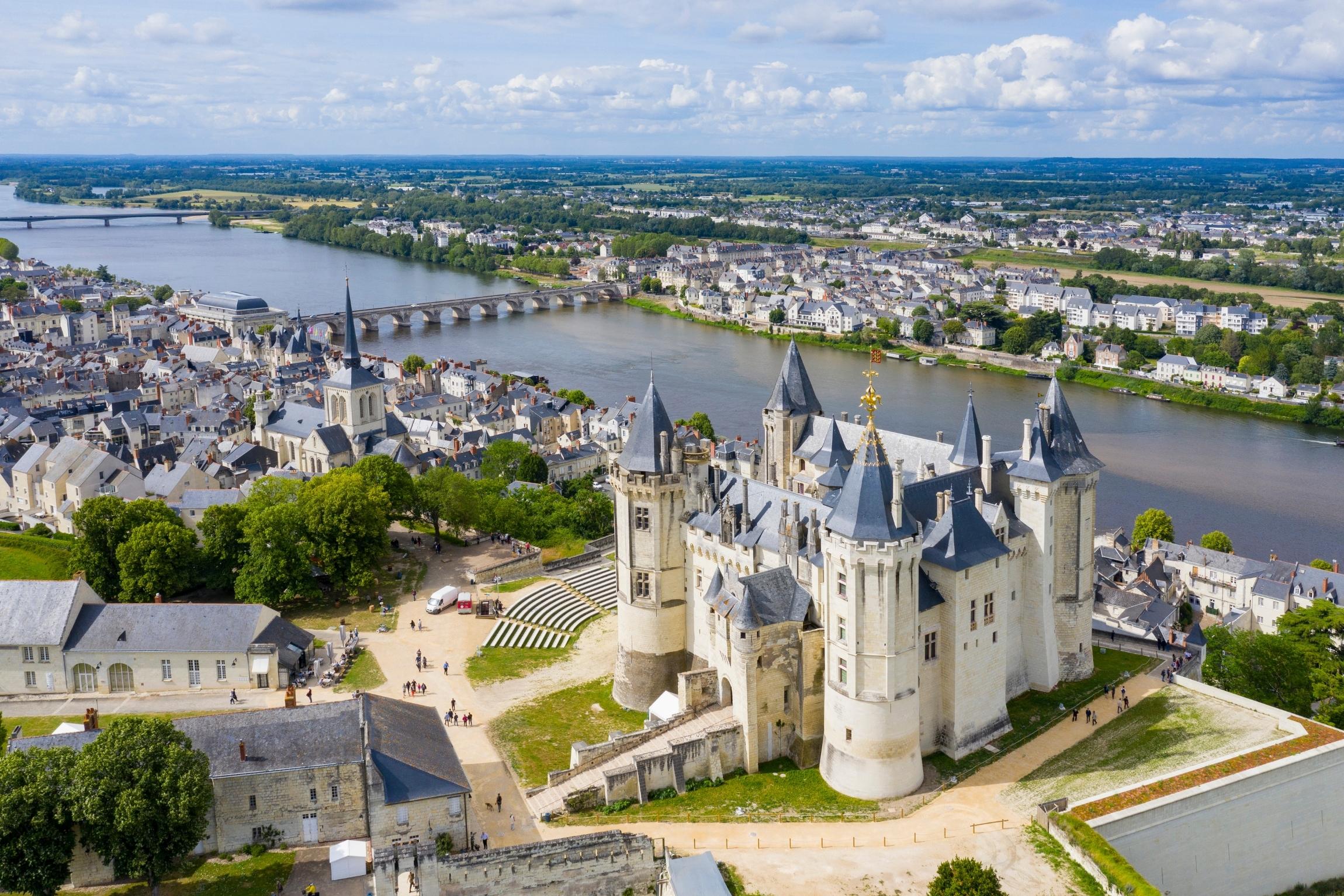 A cidade de Saumur na Região de Pays de la Loire - Prairy