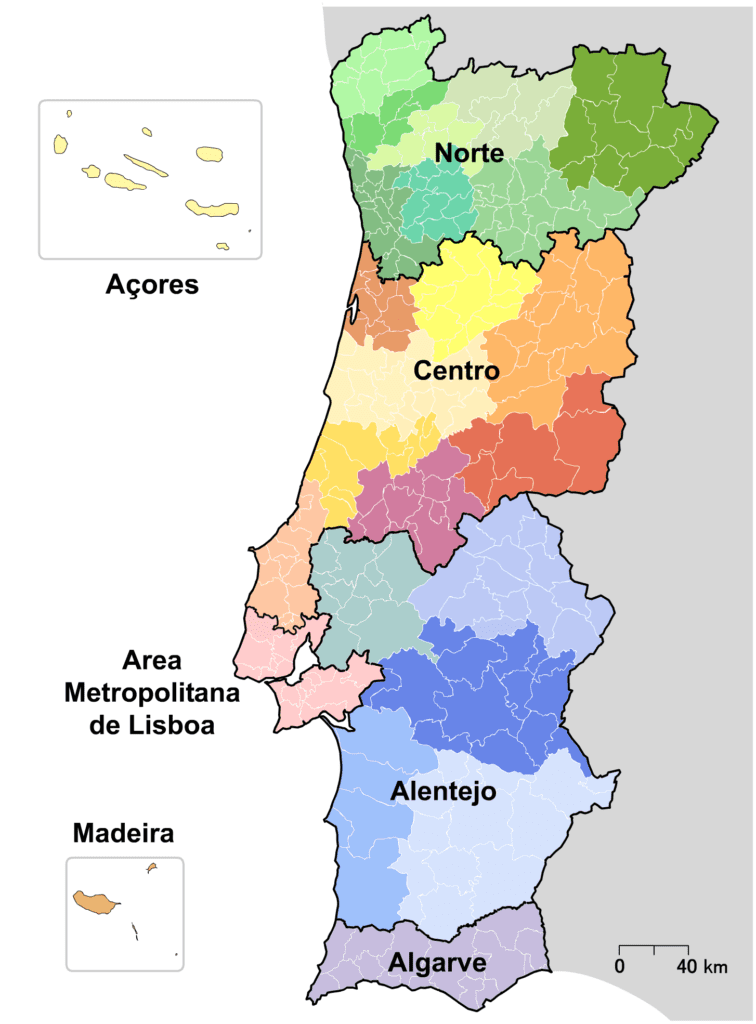 As 7 regiões de Portugal - Wikipédia