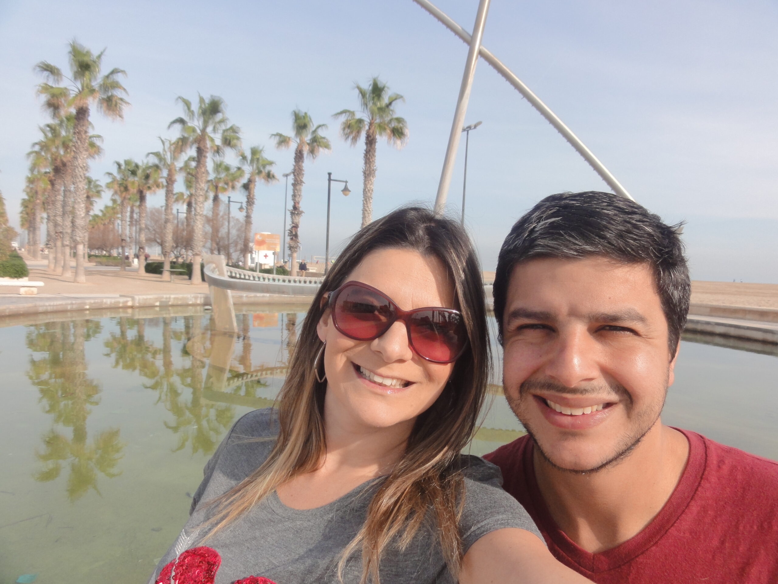 Curtindo a praia de Valência  em pleno inverno espanhol