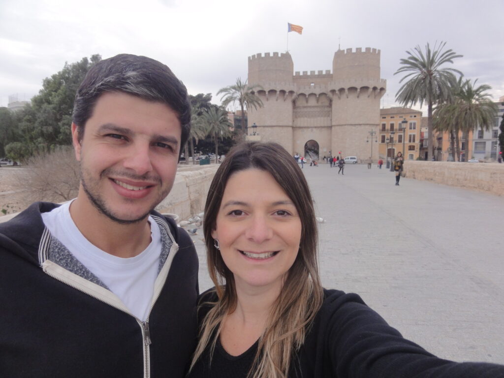As Torres de Serranos que faziam parte da antiga muralha de Valência