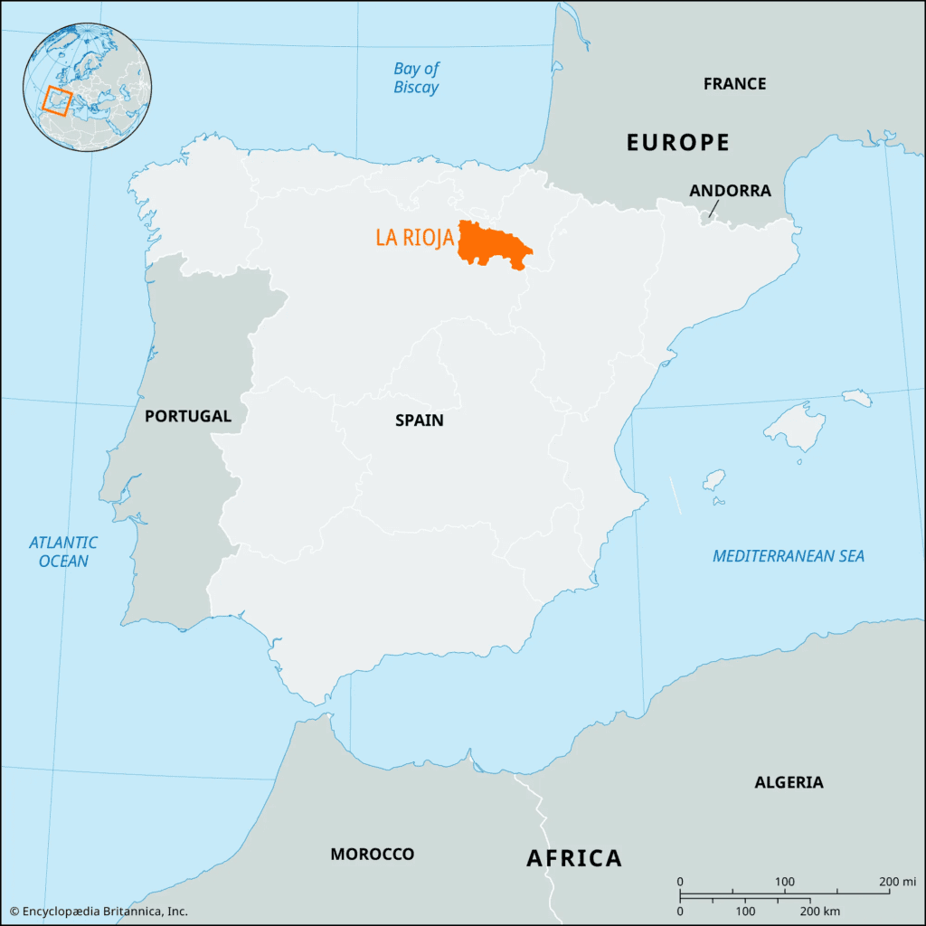 Mapa da Região de La Rioja - Britannica