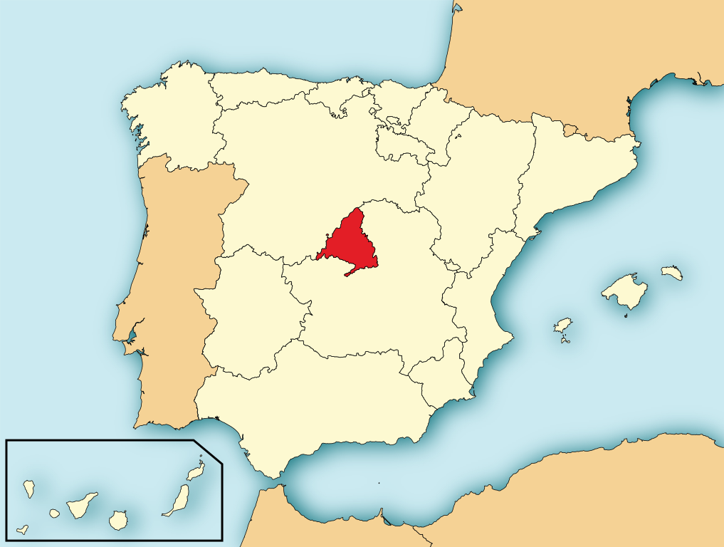 Mapa da Região de Madrid - Wikipédia