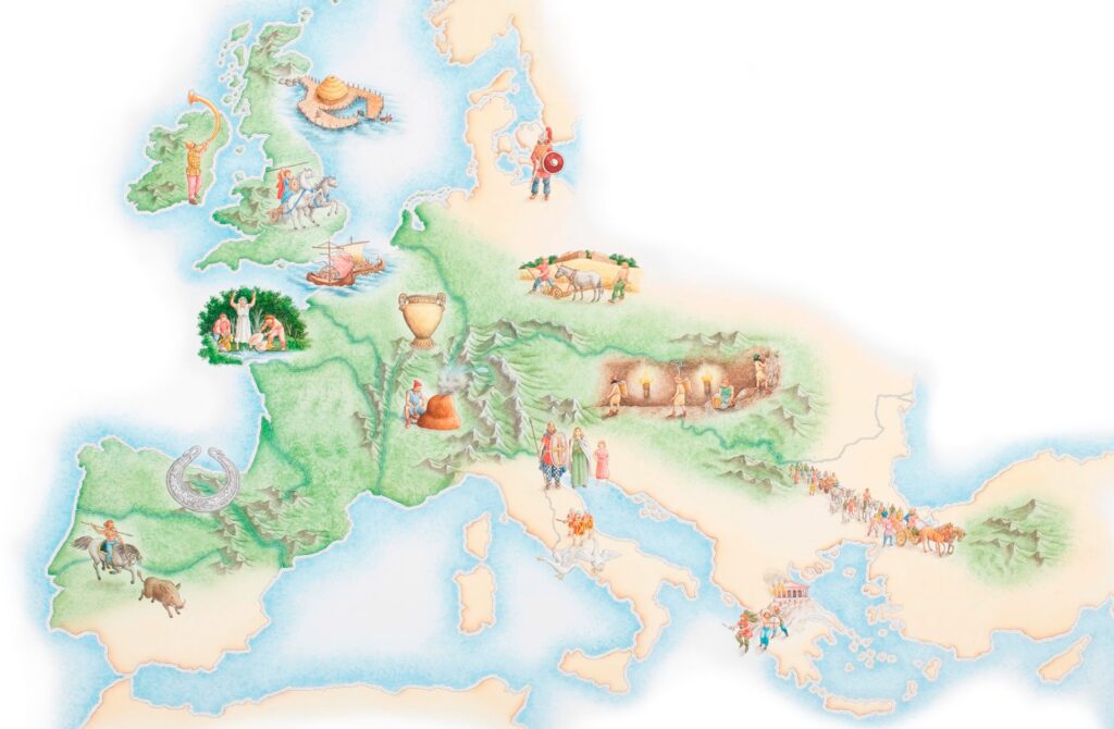 Mapa da influência da cultura celta na Europa - Reddit