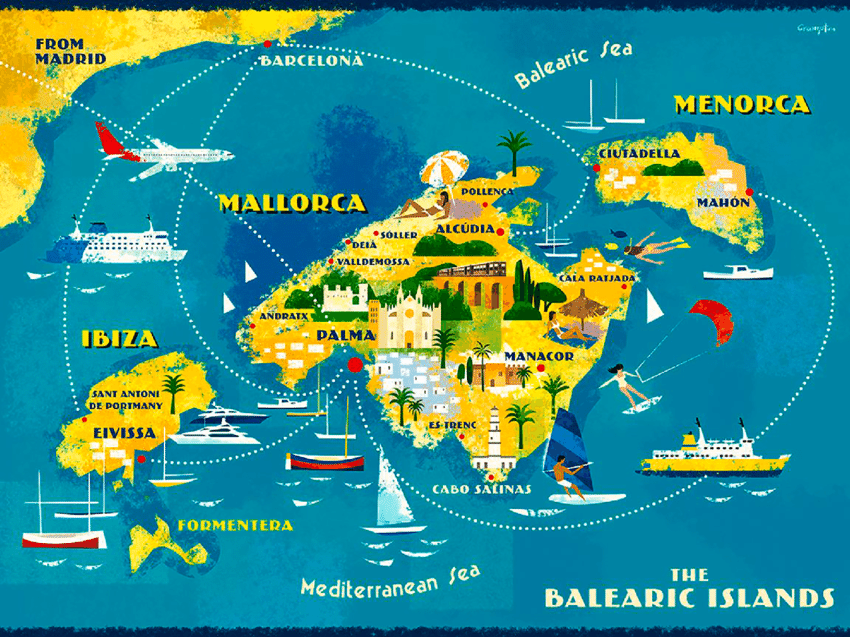 Mapa das Ilhas Baleares na Espanha - Research Gate