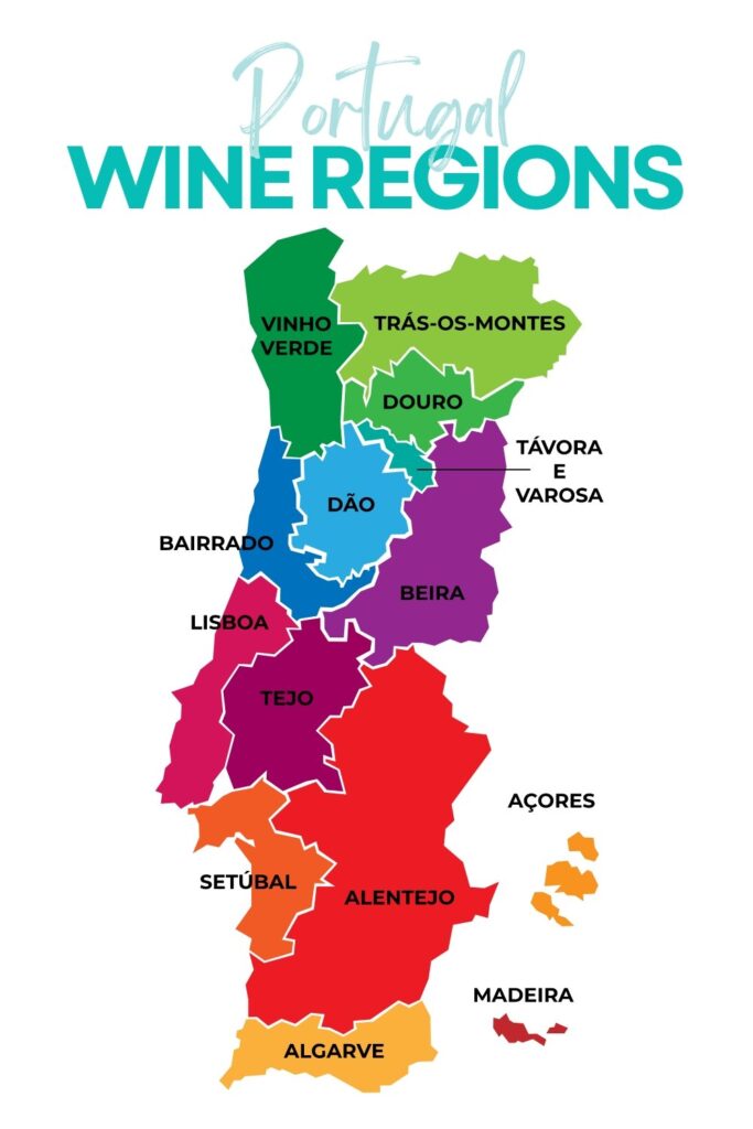 Mapa das regiões dos vinhos portugueses - Renovating Life