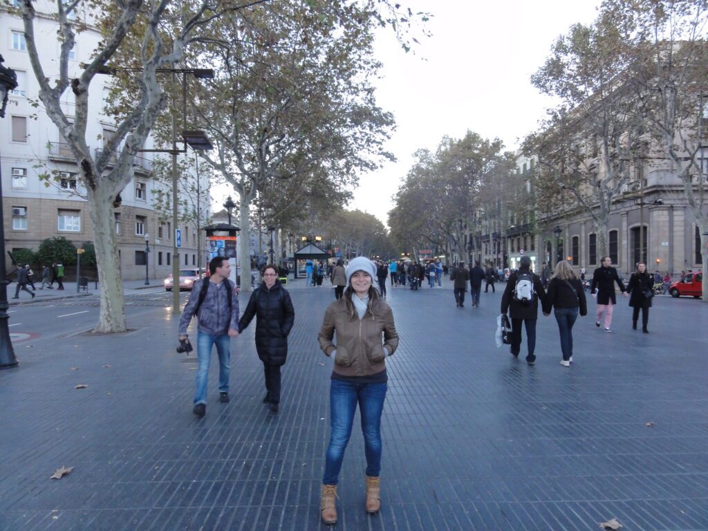 Família em La Rambla Barcelona 2013