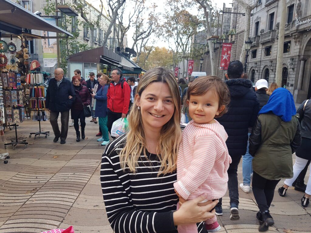 Família em La Rambla Barcelona 2018
