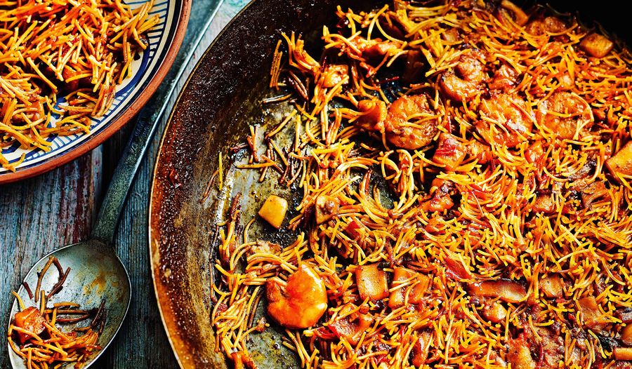 Fideua Espanha - The Happy Foodie