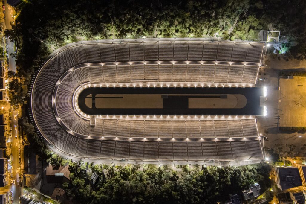 Vista aérea do Estádio Panatenaico - Casambi