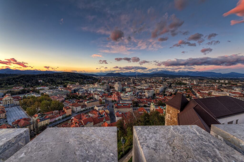 Vista do alto do Castelo de Liubliana - I feel Slovenia