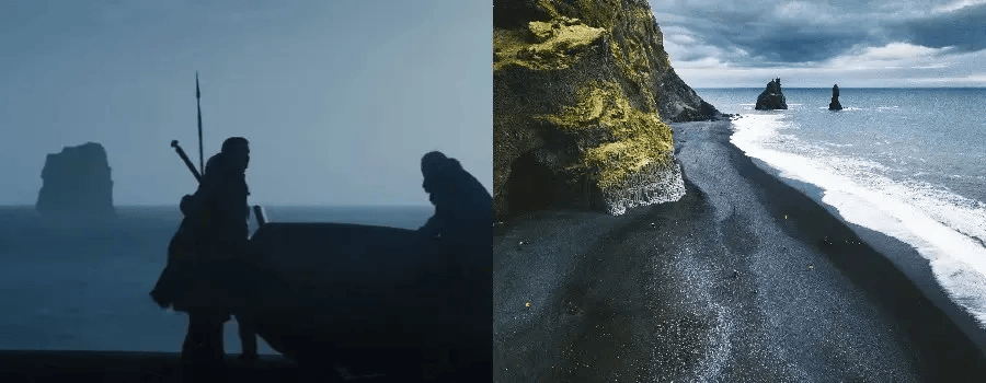 Cena de GOT na praia de Reynisfjara Islandia - CampEasy