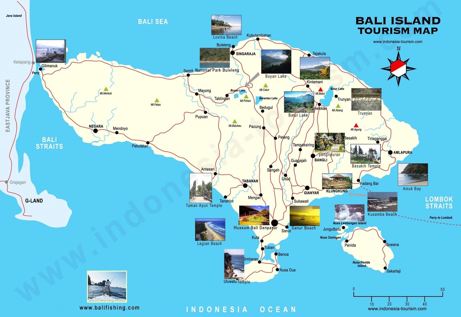 Mapa das atrações de Bali - Capture the Atlas Academy