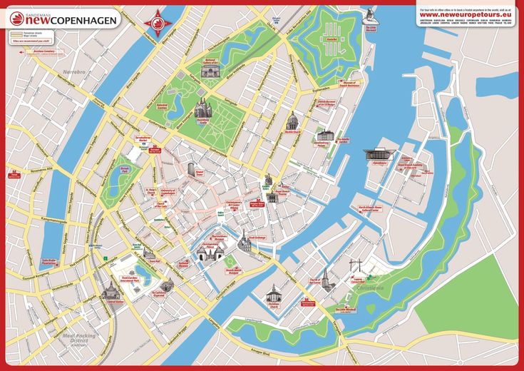 Mapa das atrações de Copenhague - Pinterest