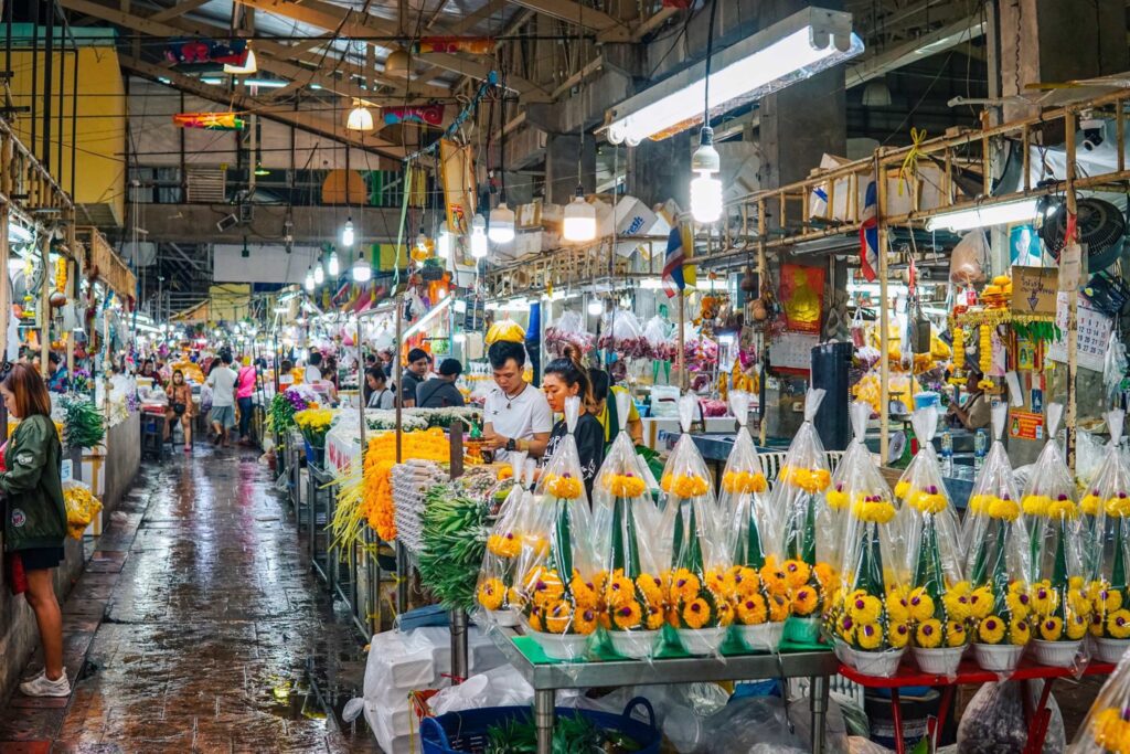 Mercado de flores Pak Khlong Talad Bangkok - CK Travels