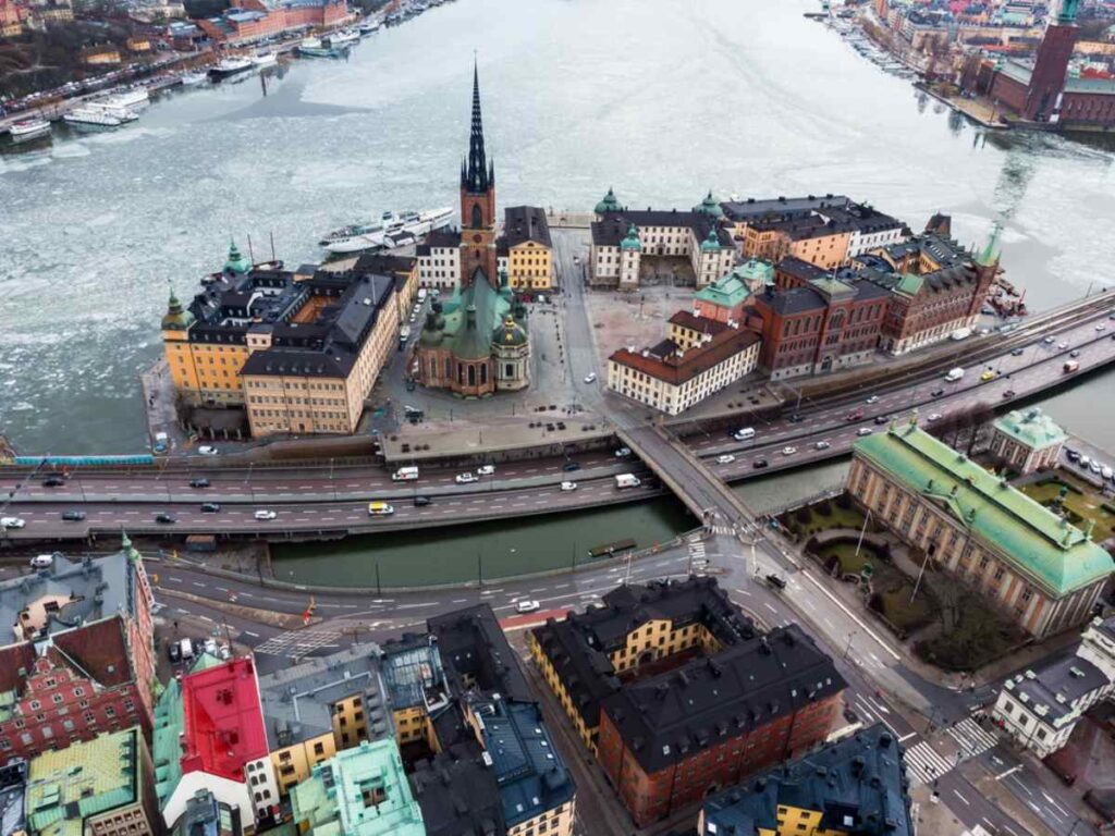 Ilha de Riddarholmen em Estocolmo - Campervan Sweden