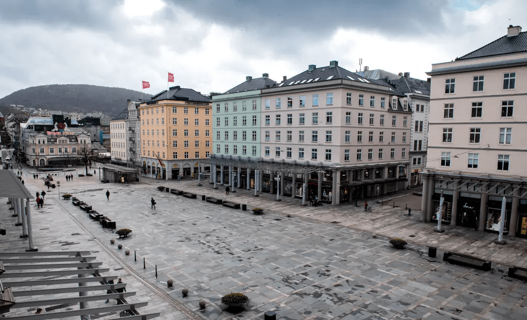 Rua Torgallmenningen Bergen Noruega - Bergens Tidende
