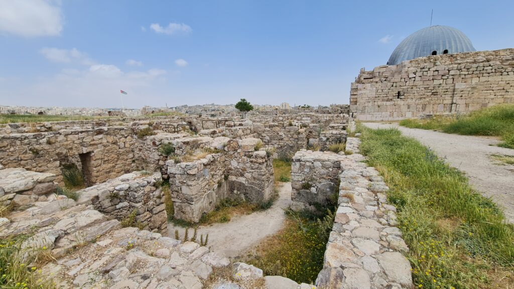 Ruínas do complexo Omíada Cidadela de Amã - Magu Mathias