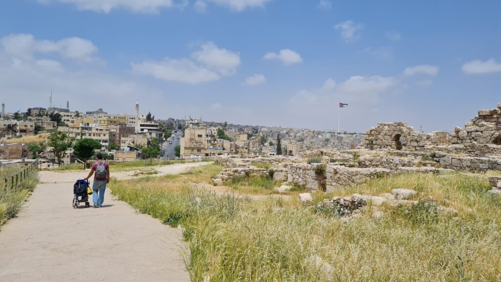 Ruínas do complexo Omíada Cidadela de Amã - Magu Mathias