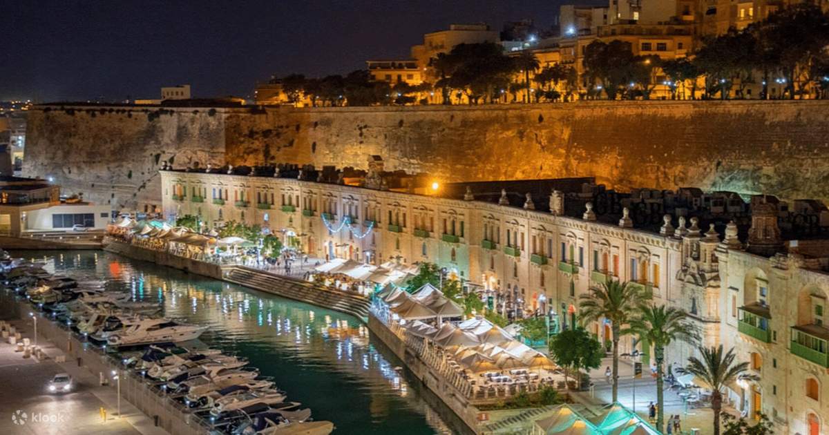 Valeta Waterfront à noite: pura animação! - www.klook.com
