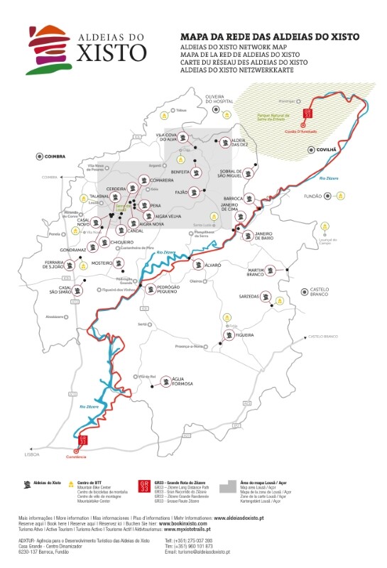 Mapa das Aldeias do Xisto - Loja da Volta