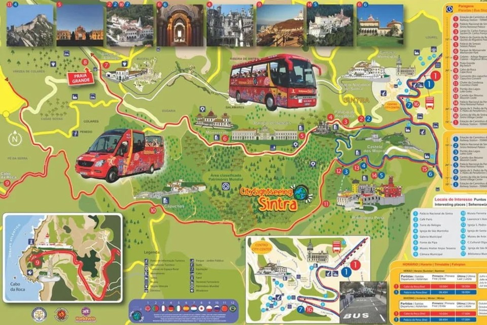 Mapa das atrações de Sintra - Mais Portugal Turismo SAPO