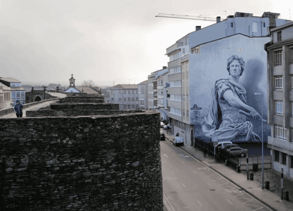 Grafite Julio Cesar em Lugo - El País