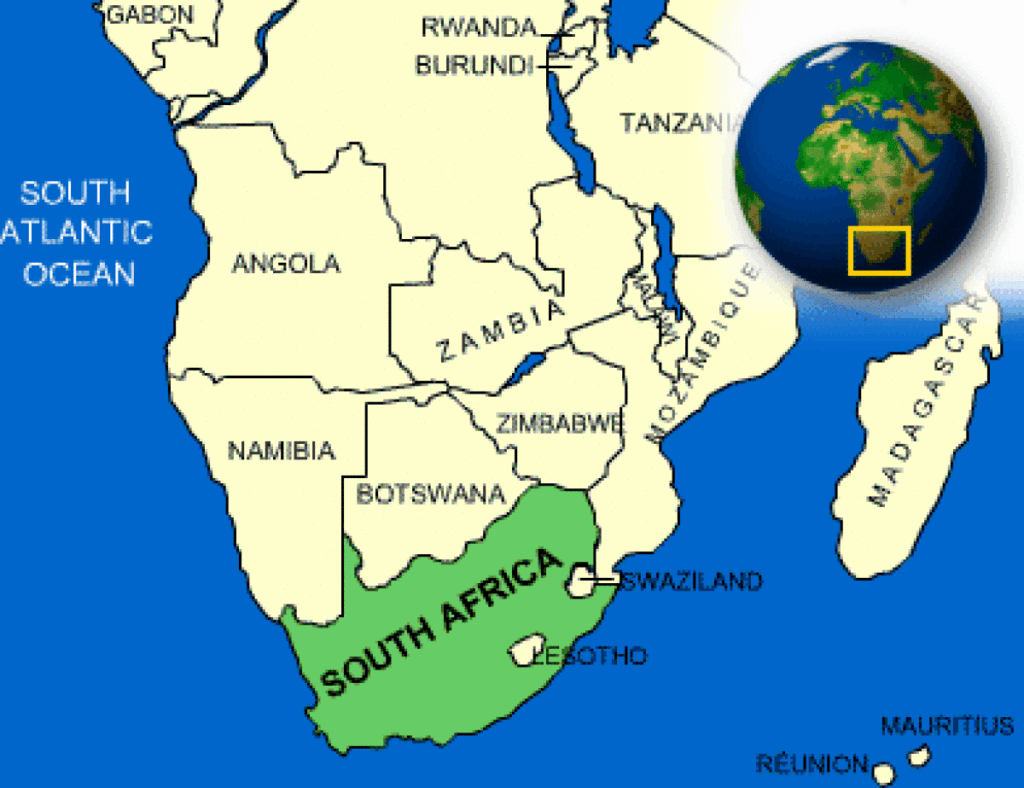 Onde fica a Africa do Sul - Country Reports
