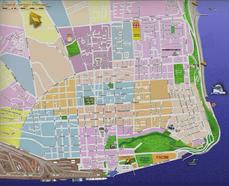 Mapa de Maputo - Pinterest